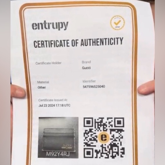 *NEW* / GUCCI BLACK & GOLD / CARD HOLDER - Picture 3 of 3